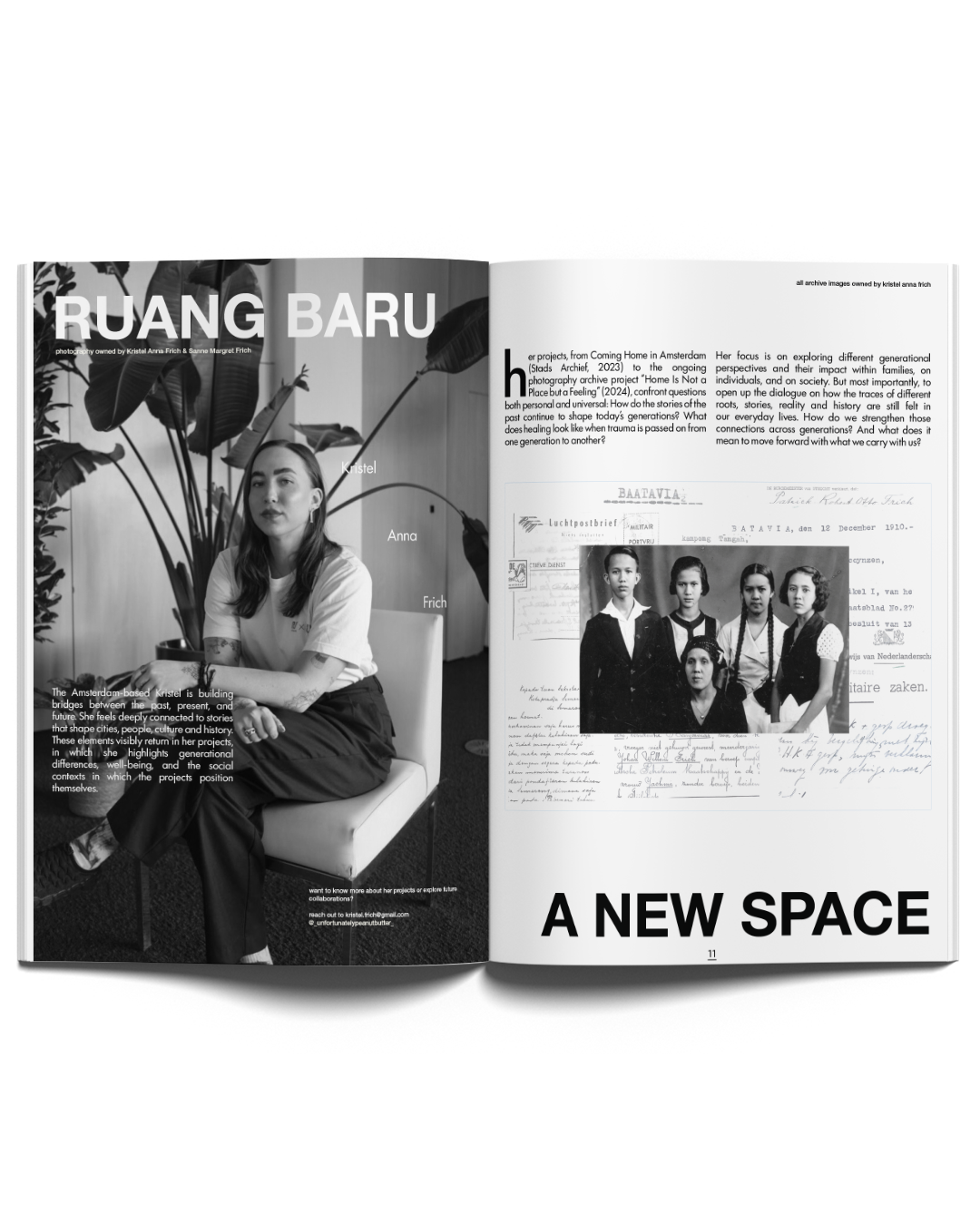 endy magazine 001 spread featuring Ruang Baru