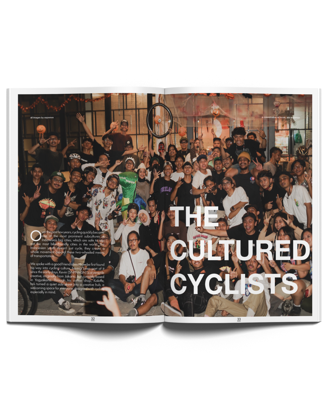 endy magazine 001 spread featuring The Cultured Cyclists