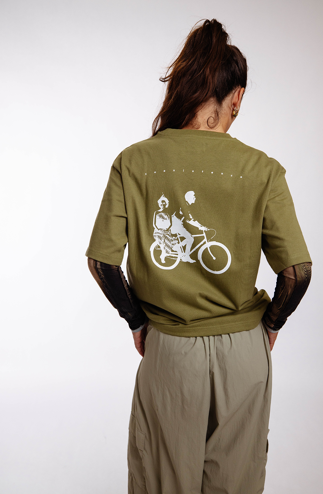 Coexistence t-shirt | olive green - boxy fit