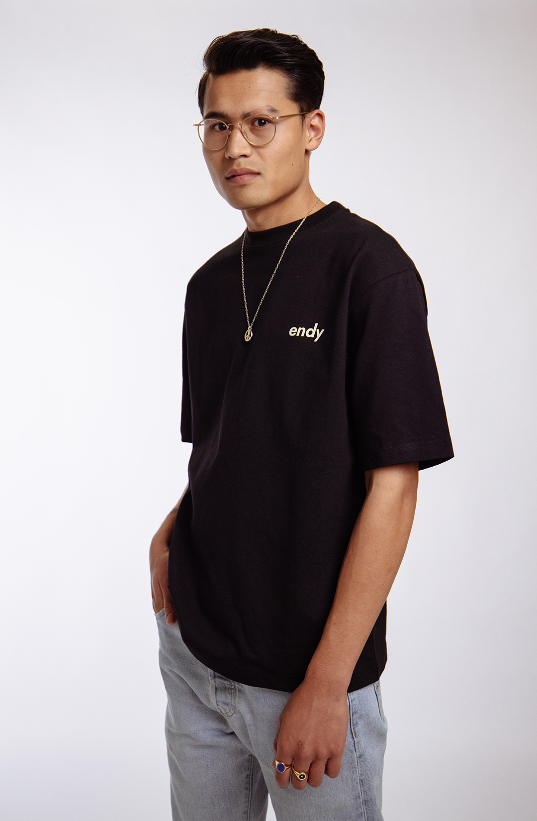 Endy | black 100% cotton, unisex, boxy fit t-shirt | The Diaspora